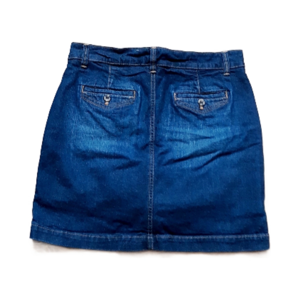 Sonoma Life + Style Blue Denim Everyday Skort - Sz 10 Dark Wash Jean Mini Skirt - Picture 2 of 9